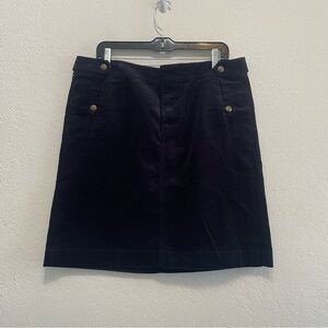 Talbots Black Skirt with Button Accents